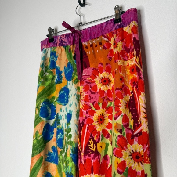 Anthropologie Roegiya Floral PJ Bottoms Multicolor Drawstring Size SP - Picture 2 of 8